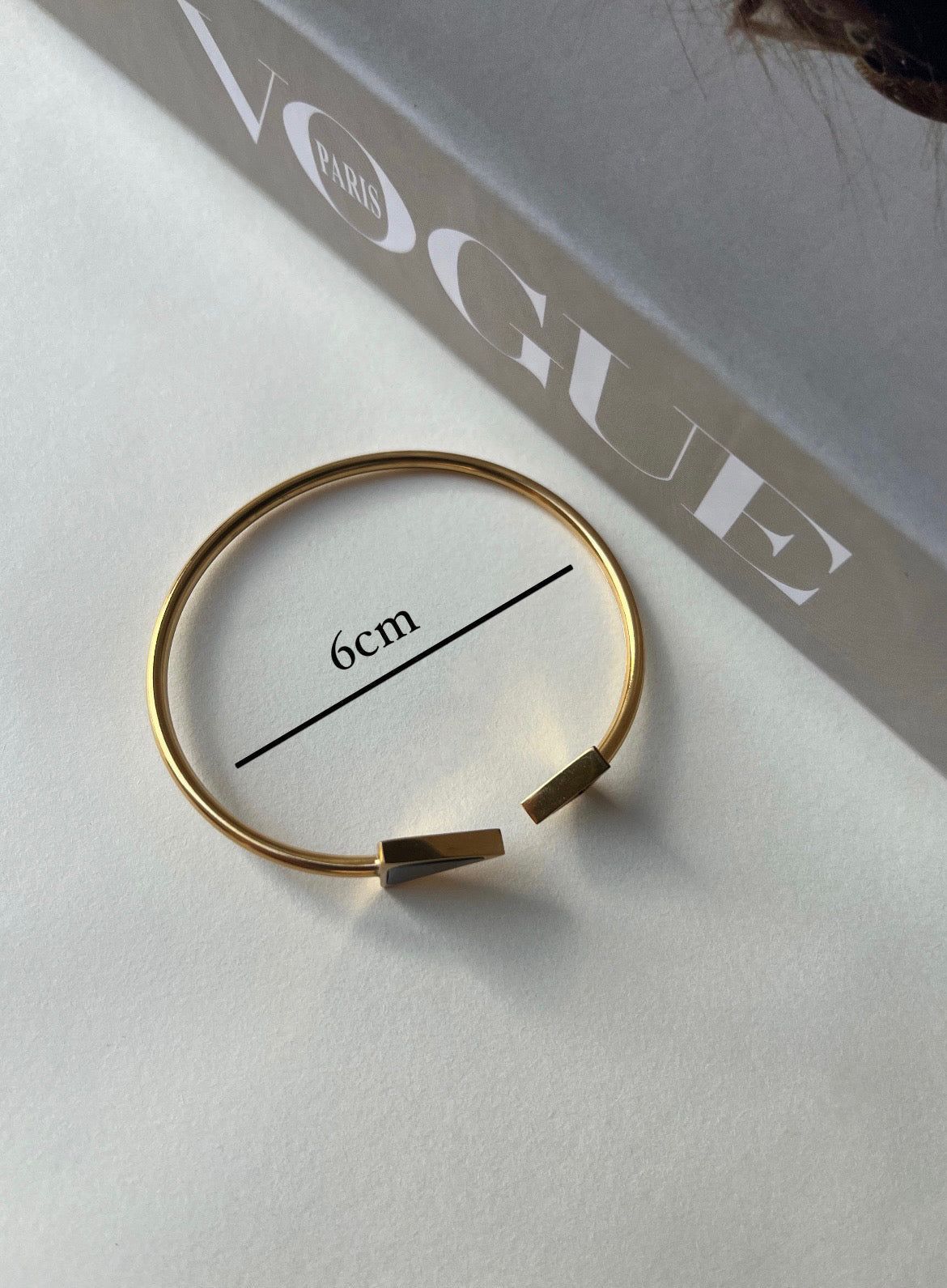 Black Stone Triangle Bracelet