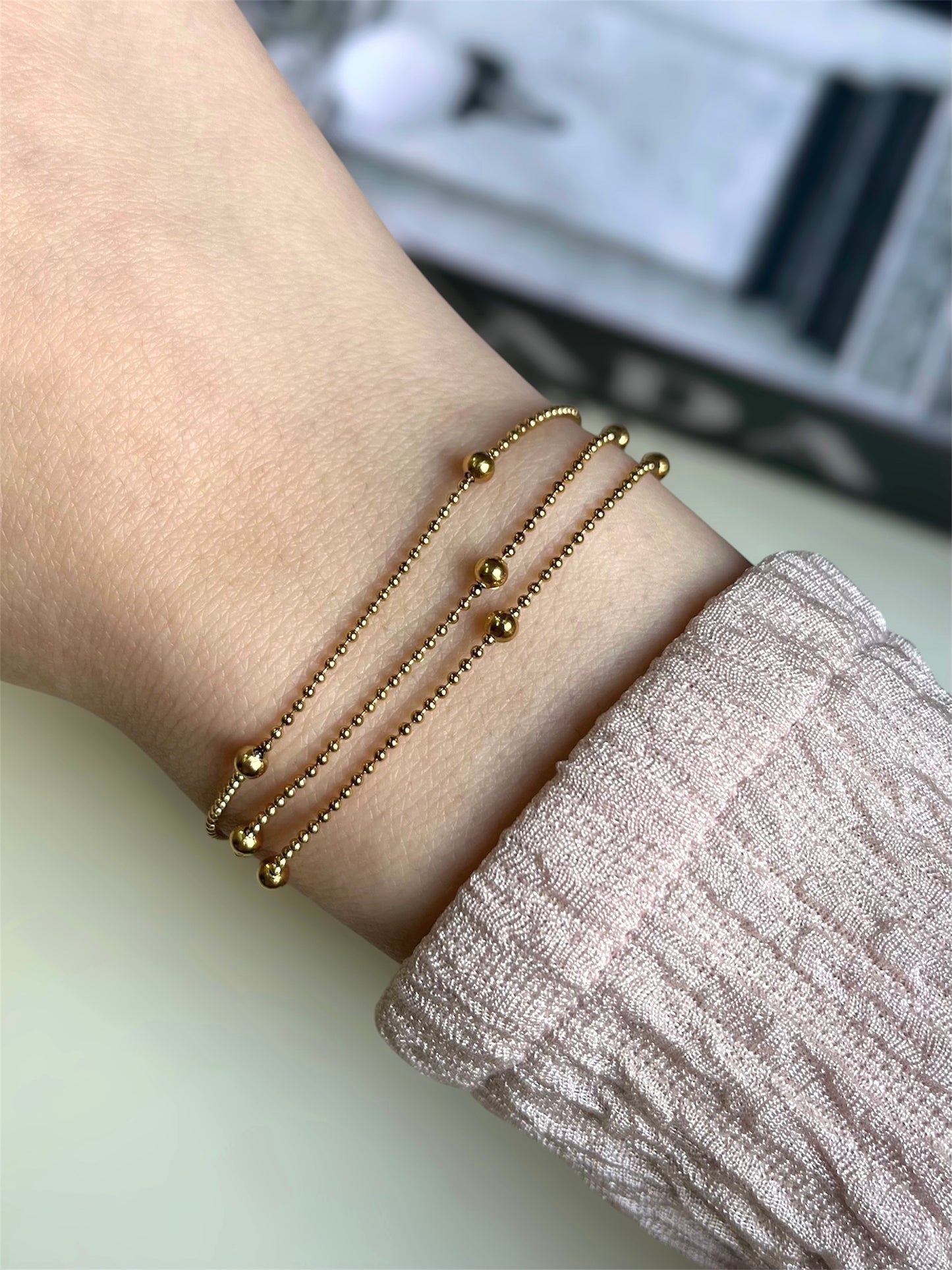 Triple Strand Circle Bracelet