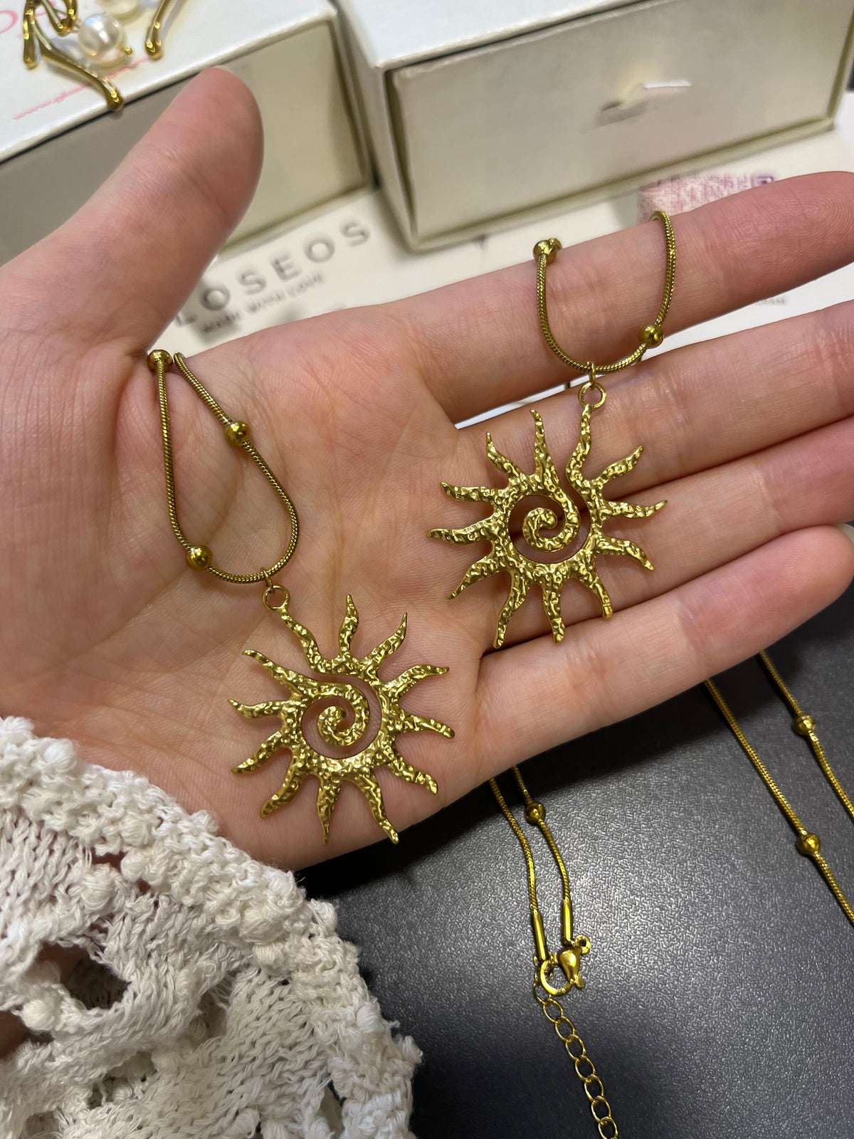 Rounded Sun Necklace
