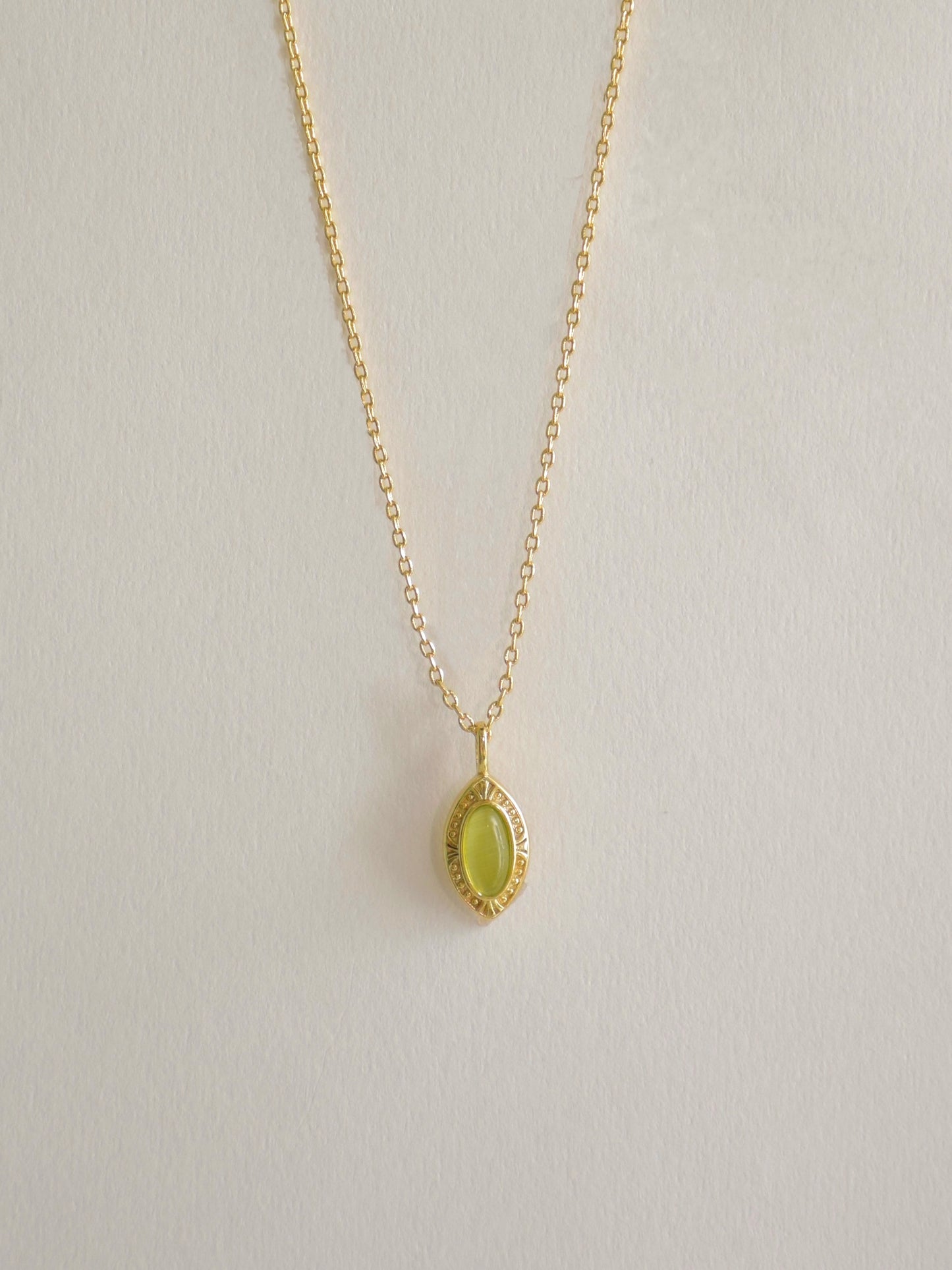 Green Gem Horse Eye Necklace