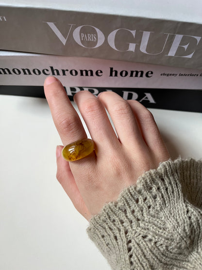 Cocoa Cascade Resin Ring