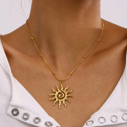 Rounded Sun Necklace