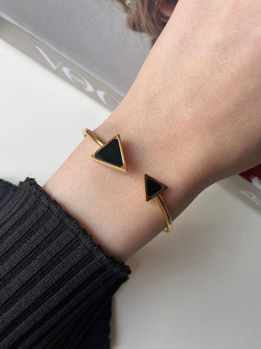 Black triangle bracelet