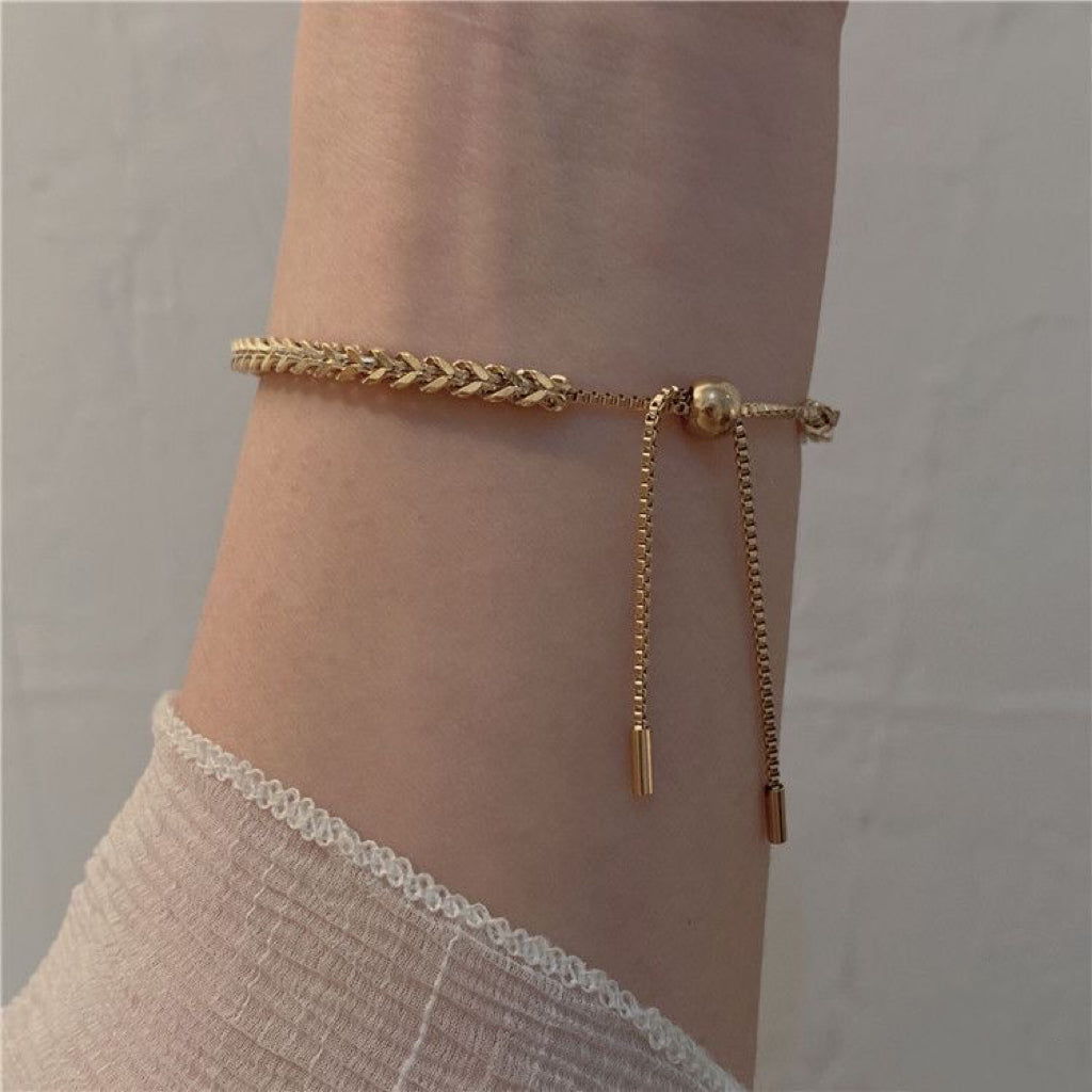 Mesh slider chain bracelet