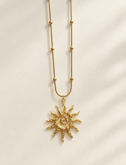 Rounded Sun Necklace