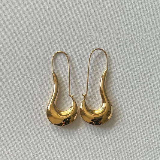 Irregular hollow dangle pin earrings