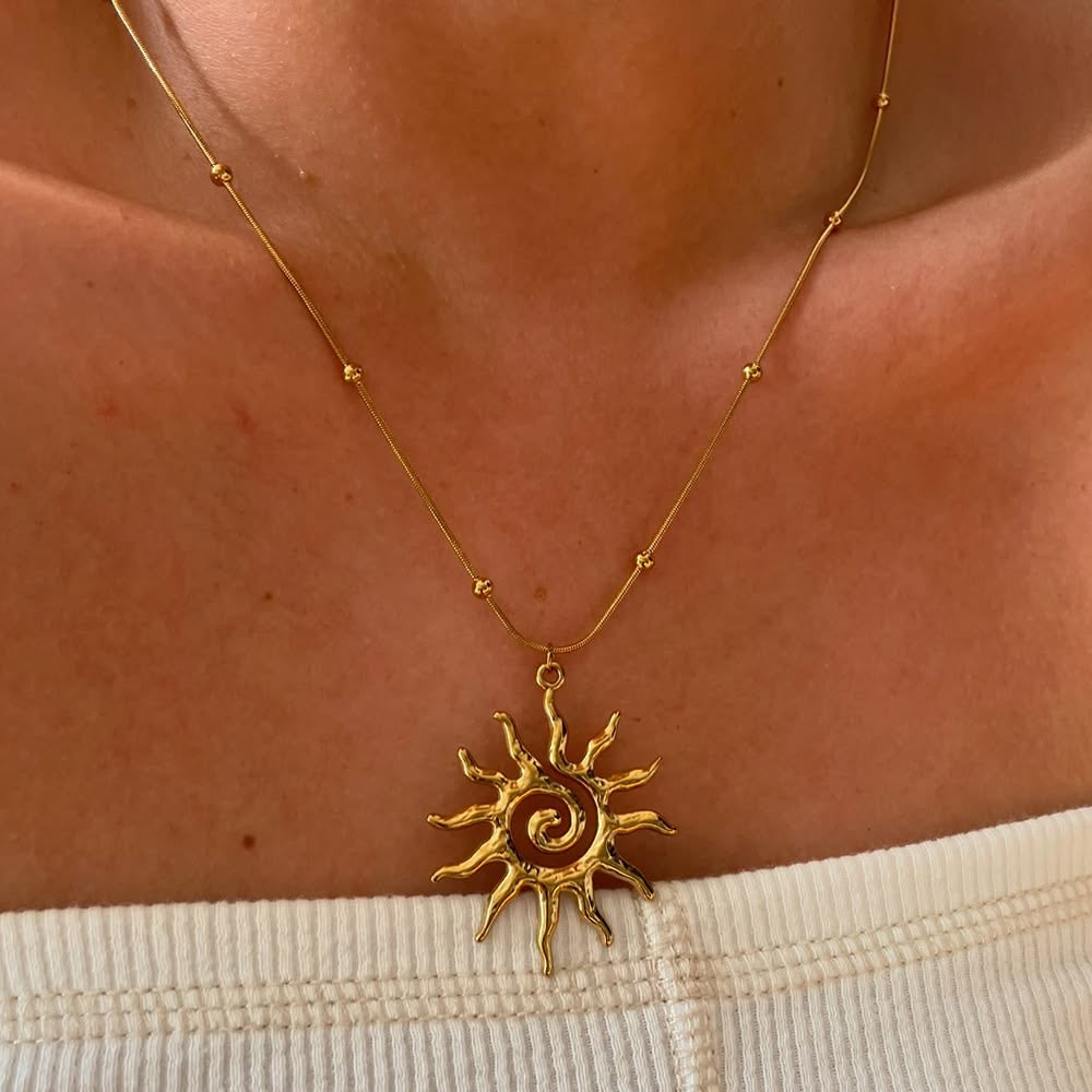 Rounded Sun Necklace