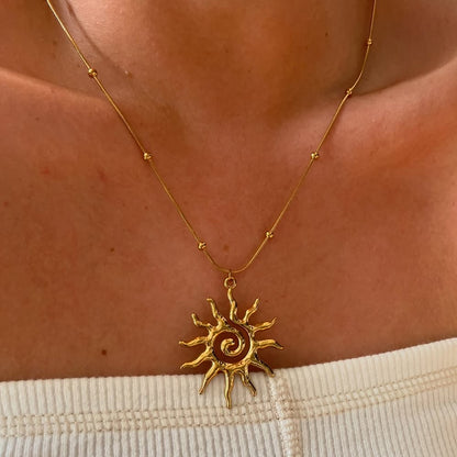 Rounded Sun Necklace