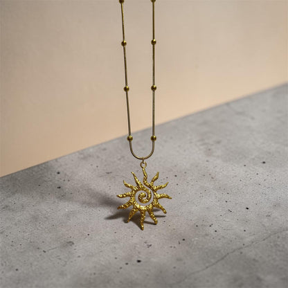 Rounded Sun Necklace