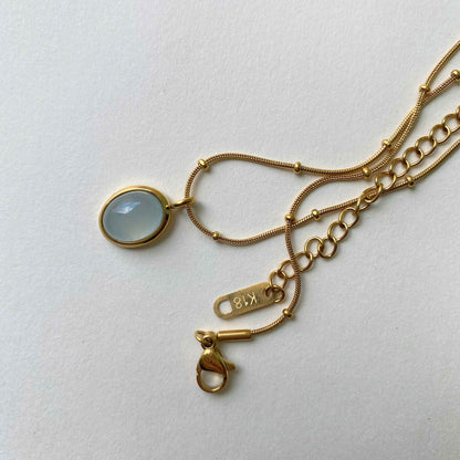 Light Blue aquamarine necklace